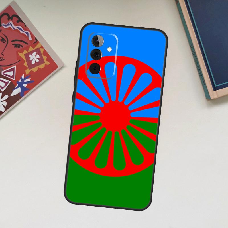 Чехол-флаг цыганский аромунский рома для Samsung Galaxy A06 A16 A26 A36 A56 A55 A35 A15 A53 A32 A52 A33 A13 A14 A34 A54 A17