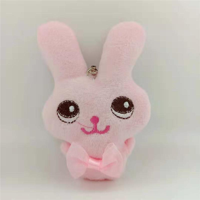 Cute Bow Tie Rabbit Plush Toys Small Pendant Doll Creative Mini Soft Stuffed Conjoined Beauty Toy Dolls For Kids Gifts 12CM