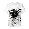 Crow Printed 3D T-shirt Animal Raven Bird Design Harajuku Streetwear Oversized Tops Men Women Summer Fashion Casual Short Sleeve
