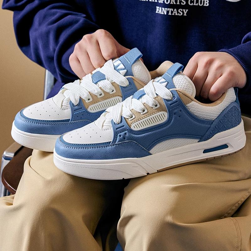 Anta Aojie Trendy Casual Wear Durable Increased Height Low-Touch Skate Shoes Men sneakers Blue White 112448040R-1