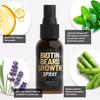 Derm Dude Biotin-Bartwuchsspray fr Mnner | Formuliert mit Biotin und Bambusextrakt fr Haarwachstum | Frdert einen dickeren, volleren Bart | F