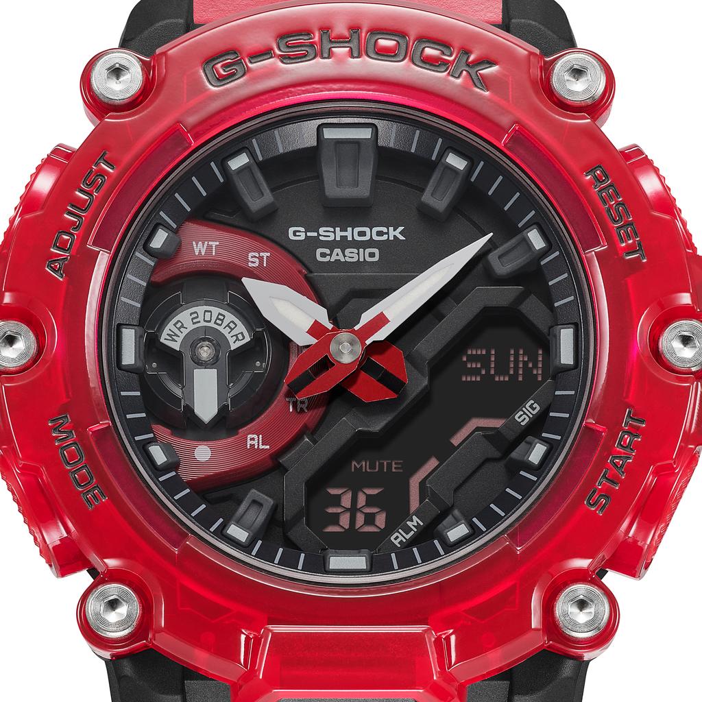 Casio Мужские кварцевые часы GA-2200SKL-4A из смолы, водонепроницаемые 200 м, ударопрочные, цифровые