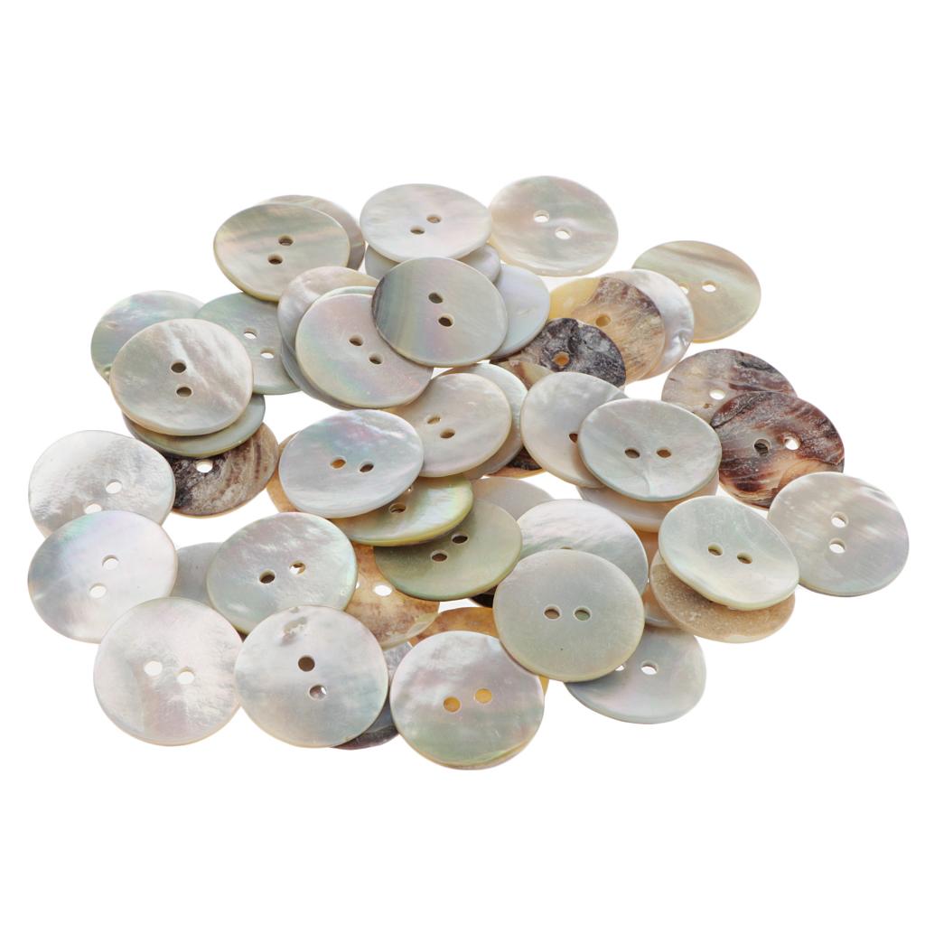 50 Assorted Shell Buttons for DIY Clothing Projects