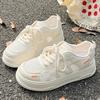 Fashion Concise Breathable Mesh Sports Shoes Women 2025 Beige Lace Up Lightweight Sneakers Woman Non Slip Platform Casual Shoes Mujer