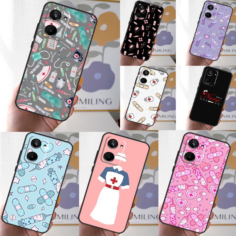 Медицинский чехол с изображением медсестры для Realme 12 9 10 11 Pro Plus GT5 C67 C55 C53 C51 C35 C33 C30 C25s C21Y C11 GT Neo 5