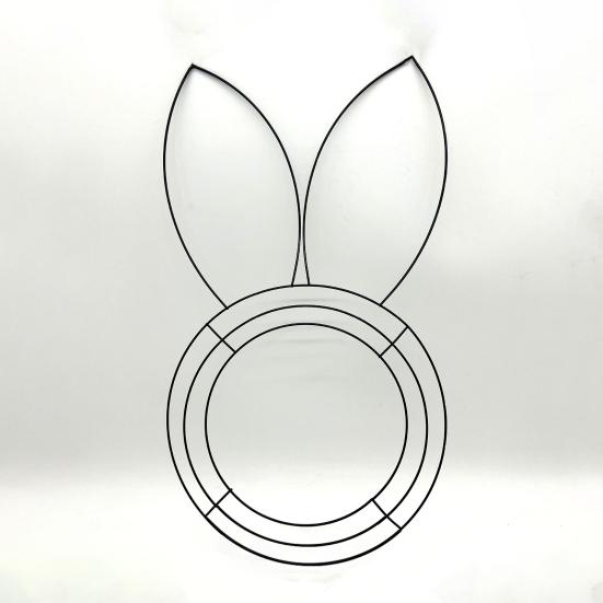 Пасхальный венок рамка в форме кролика, яйца, моркови, металлическая проволочная форма, проволочная рамка для венка своими руками, пасхальные венки, гирлянды, домашний весенний декор