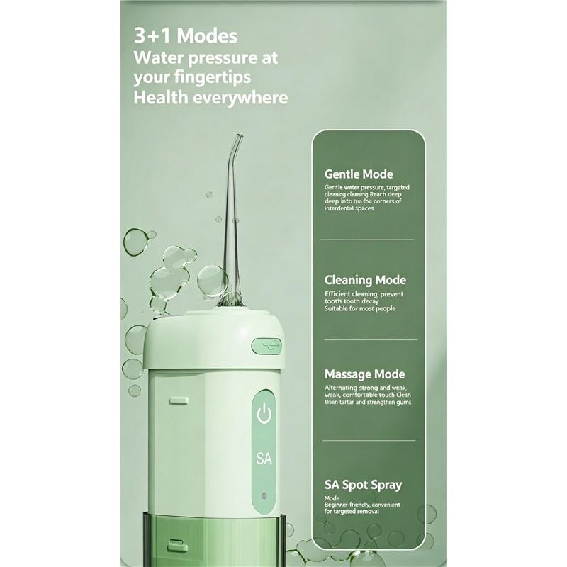 Portable Electric Water Flosser, Foldable & Retractable Oral Irrigator for Teeth Cleaning, Braces & Tongue Care