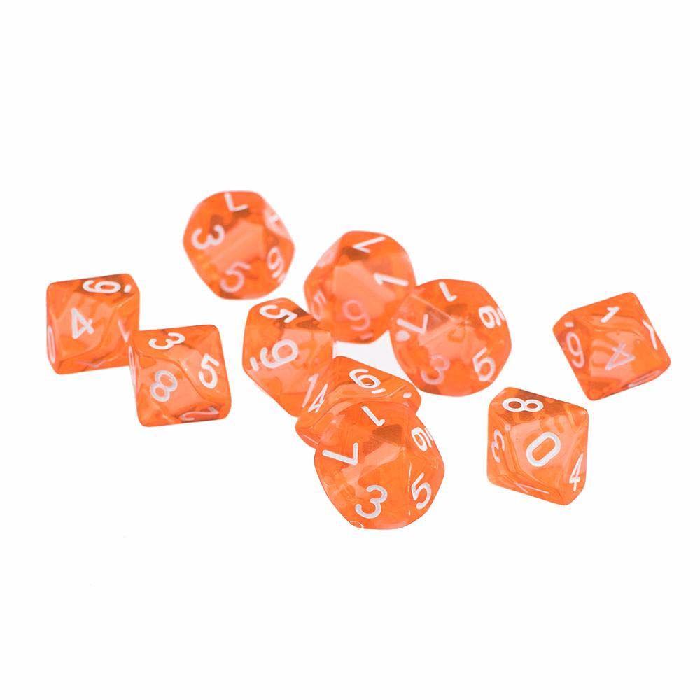 10Pcs Family Party Entertainment Playing Games Board Games Game Toys Dice Game Dice D10 Dices