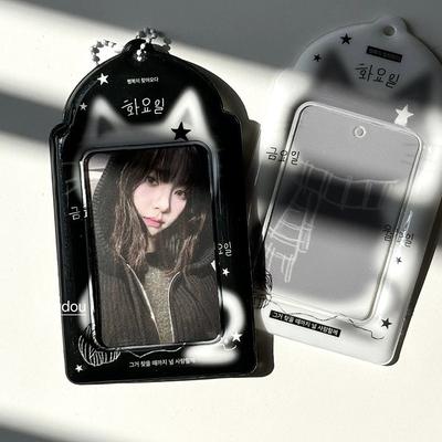 Кавайный мультяшный кот держатель для фотокарточек, кулон-держатель для фотокарточек, простой многофункциональный держатель для фотокарточек, защитный чехол для карт