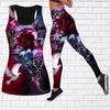 Rose Dove Print Yoga Outfit for Women Fashion Workout Leggings Fitness Sports Casual Yoga Pants