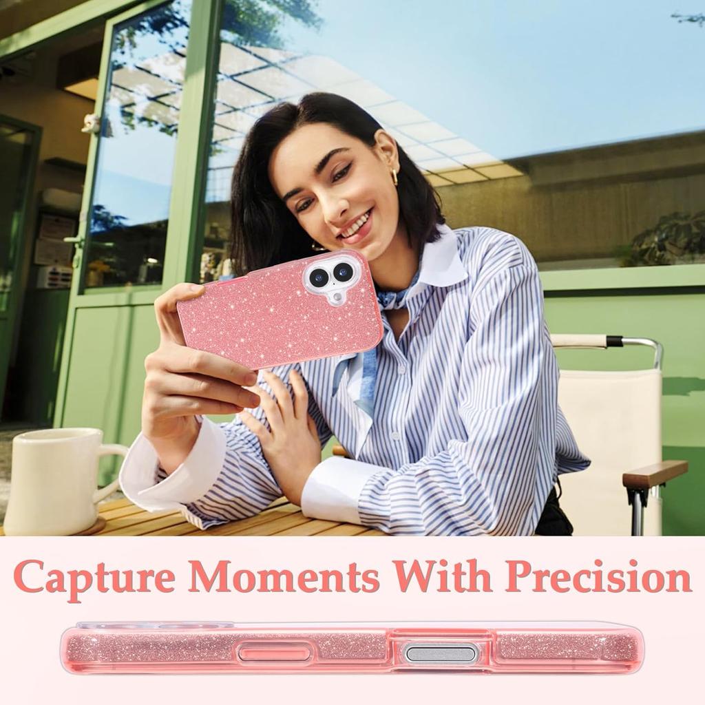 Блестящий чехол для iPhone 17 Air 16E 16 E 15 Pro Max 14 Plus 13 Mini 12 11 X Xs Xr Se 2022 2020 8 7 Чехол для телефона Роскошный Сияющий Блеск Блестящий