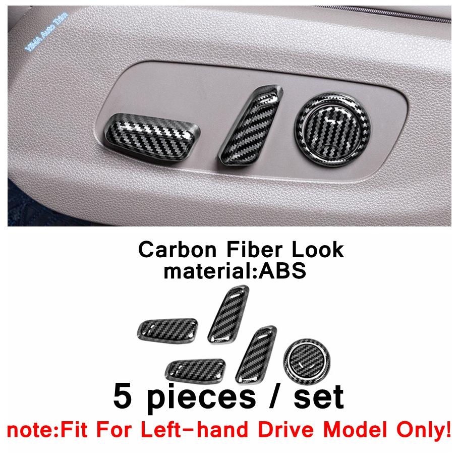 ABS Matte / Carbon Fiber Look Seat Adjust Button Sequ Decoration Cover Trim For Kia Carnival KA4 - 2024 Accessories