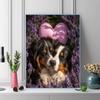 Bernese Mountain Dog Pattern  3pcs 100% Round Full Drill 5D DIY Diamond Painting Embroidery Cross Stitch Rhinestone Décor