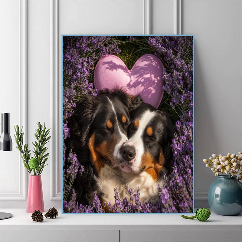 Bernese Mountain Dog Pattern 3pcs 100% Round Full Drill 5D DIY Diamond Painting Embroidery Cross Stitch Rhinestone Décor