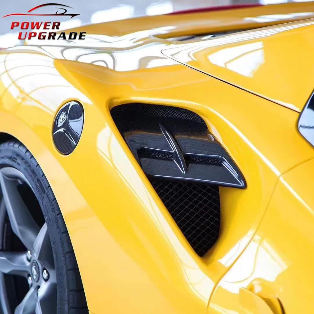 Совместимый карбоновый боди-кит в стиле Ferrari 488 CS: Передние и задние губы, боковые юбки и воздухозаборники