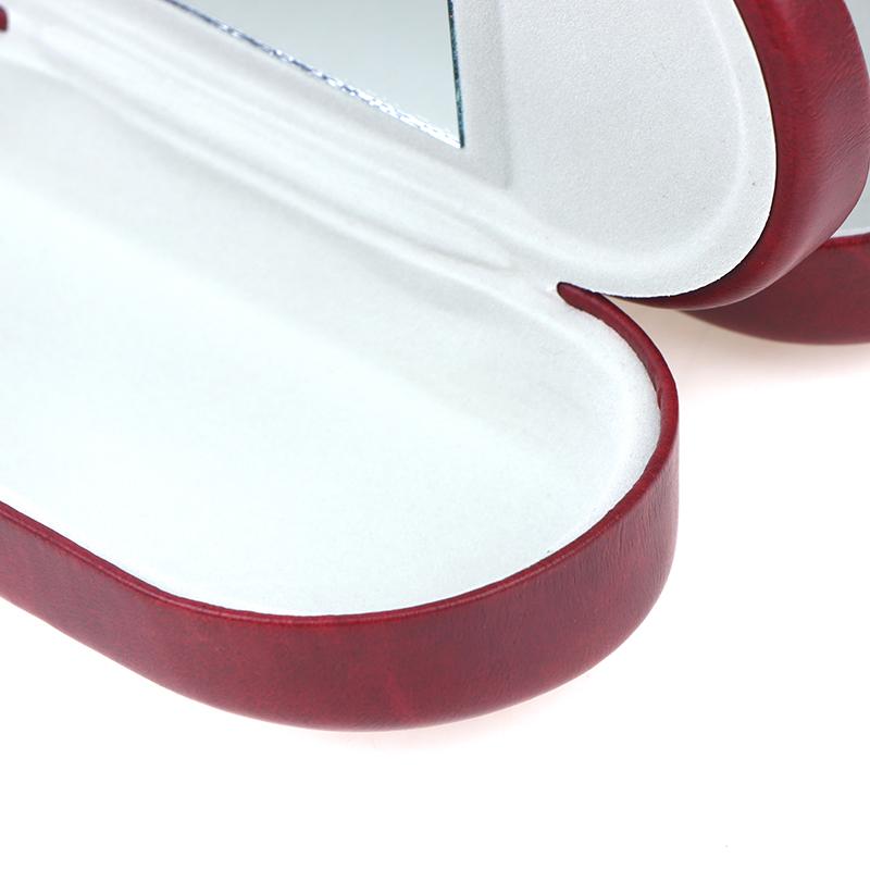 Двойной межслойный металлический футляр для очков кожаная оправа футляр для хранения двухслойный зеркальный футляр