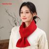 Windproof Knitted Scarf Solid Color Cross Short Scarf Fashion Neck Thermal Warmer  Autumn Winter