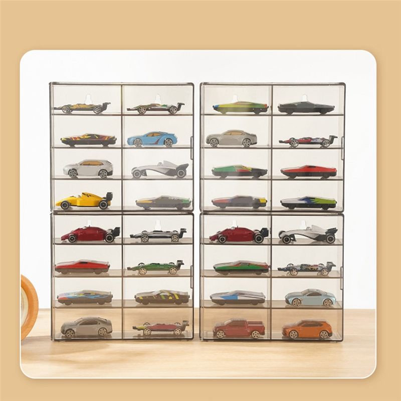 A84X-1:64 Для витрины Hot Wheel Шкаф-стеллаж для моделей автомобилей Hotwheel Хранение литых моделей Пылезащитный дисплейный бокс