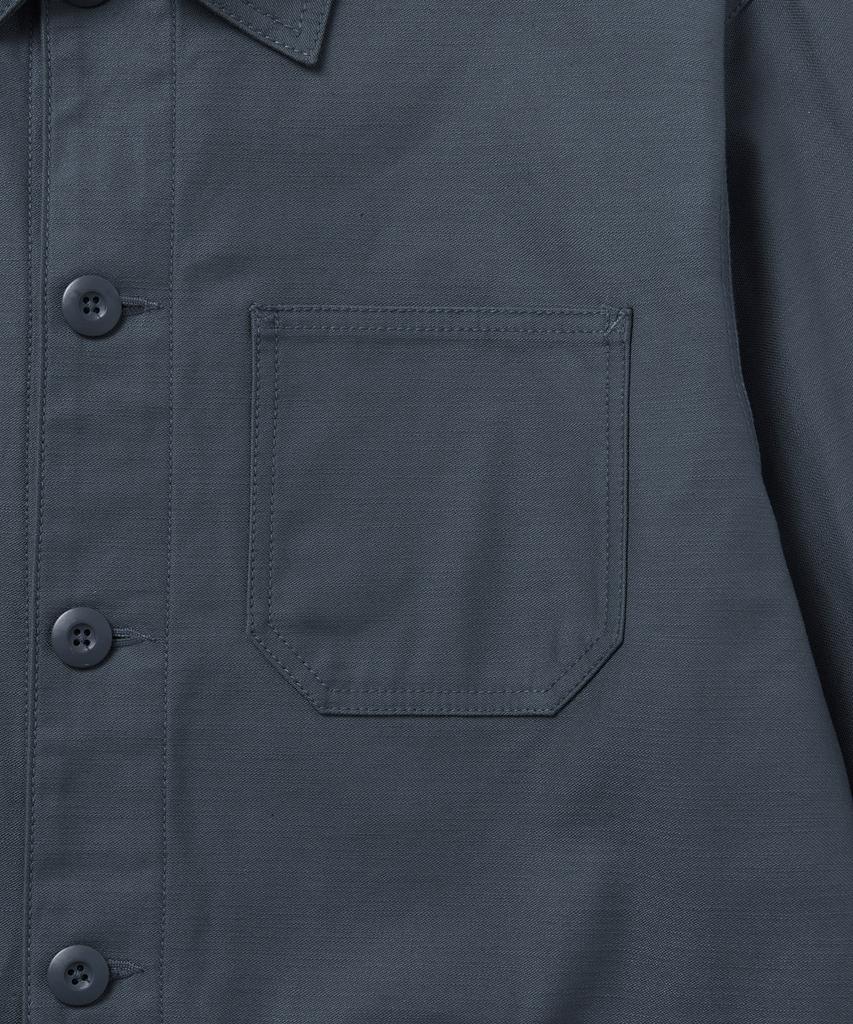 Musinsa Standard Back Satin Chore Jacket [Grayish Blue]