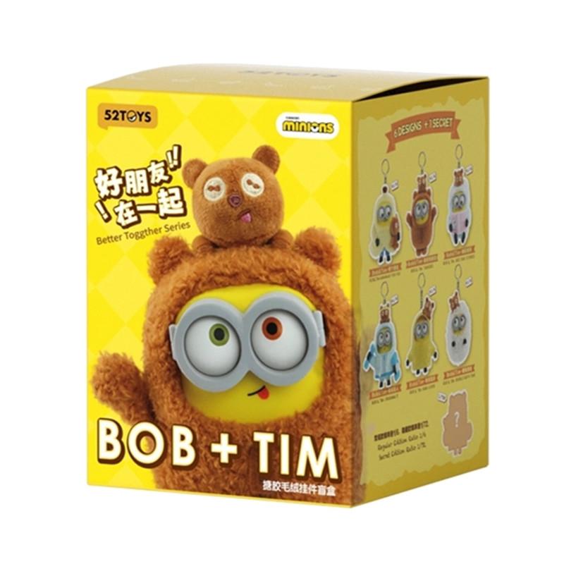 52Toys Миньоны Боб и Тим, Слепой бокс, Несколько стилей, Плюшевый брелок, Серия «Хорошие друзья вместе», Слепой бокс, Милый мультяшный орнамент