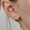 Прекрасные серьги-сердечки из 14-каратного золота с кубическим цирконием