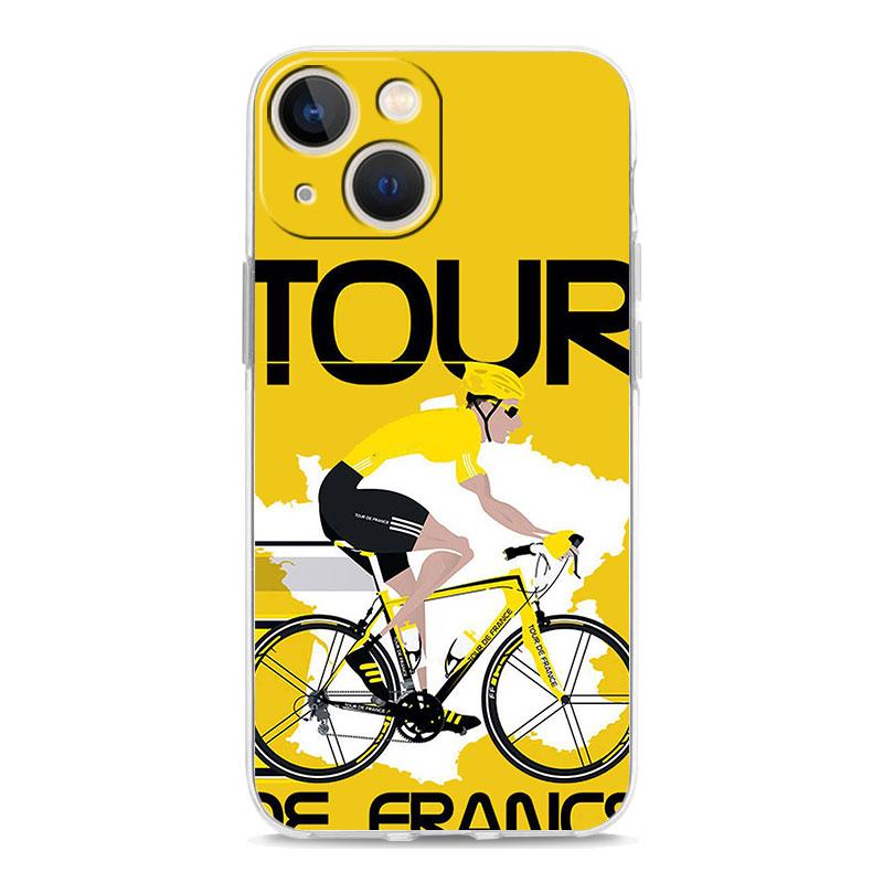 Чехол для телефона iPhone 17 Air Cases iPhone 16 15 12 13 14 Pro Max SE 7 8 Plus iPhone11 Прозрачный Мягкий Чехол Франция Велосипед Тренировка