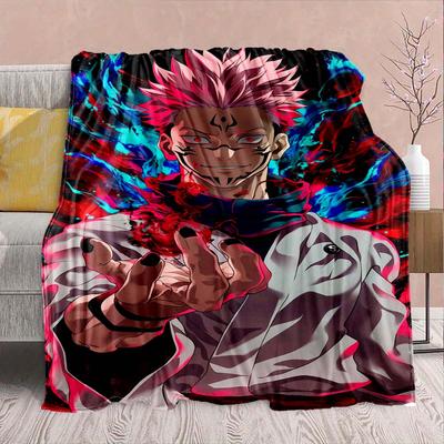 Jujutsu Kaisen Декоративное фланелевое одеяло Теплое мягкое покрывало Легкое уютное Декор для дивана кровати -QJY
