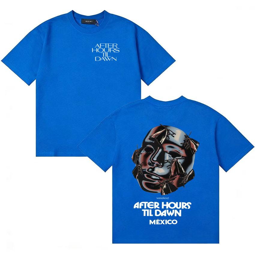 Rapper The Weeknd After Hours Til Dawn Mexico Tour Tide Summer Cotton T Shirts Loose Oneck Short Sleeve