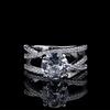 Design Temperament Ring Women'S Ring Classic Four-Claw Simulation Diamond Ring Proposal Engagement Ring