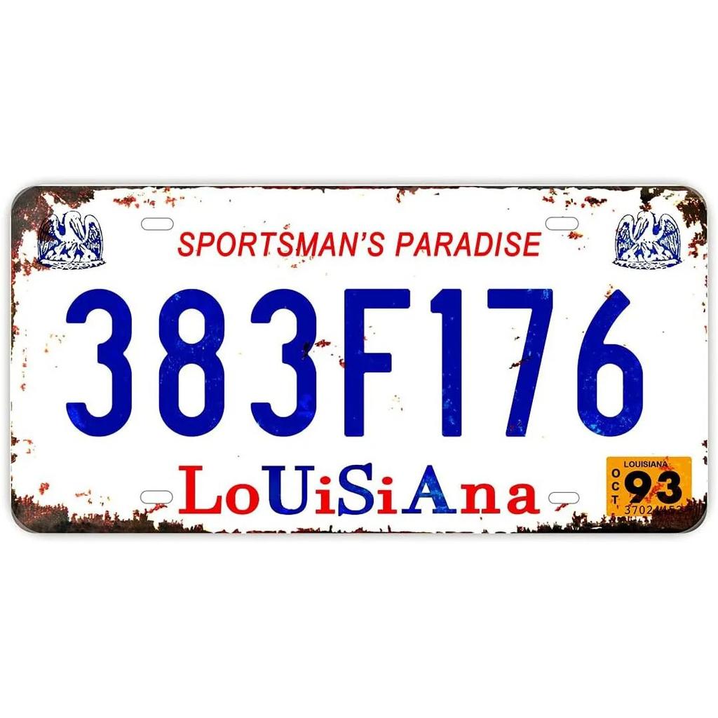 License Plate USA Retro Car Metal License Plate Novelty Wall Decoration Auto License Plate Signs Front Cover Garage Cafe Pub Bar