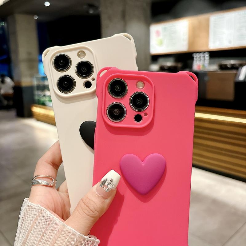 Чистый цветной чехол для iPhone 15 14 13 Pro Max 12 Pro 11 противоударный ТПУ мягкий регулируемый широкий ремешок с сердечком для телефона