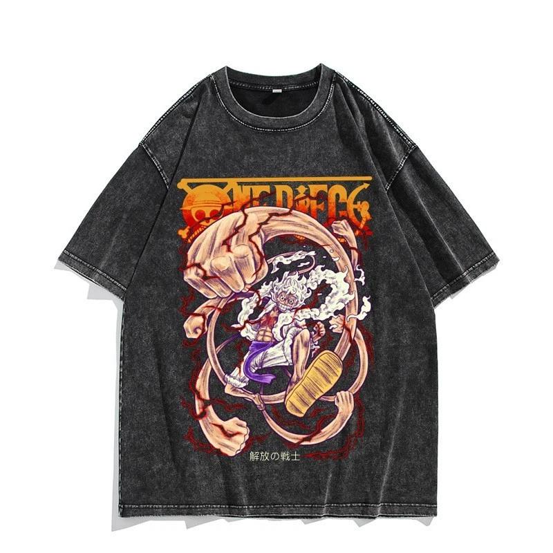 One Piece Luffy Gear 5 Anime Manga T-Shirt Tee Undershirt Cotton