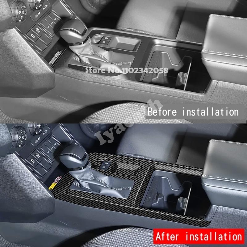 RHD FOR TOYOTA HILUX 2026 2027 ABS carbonfiber center control Gear Shift front water Cup Holder Decoration Panel cover sticker