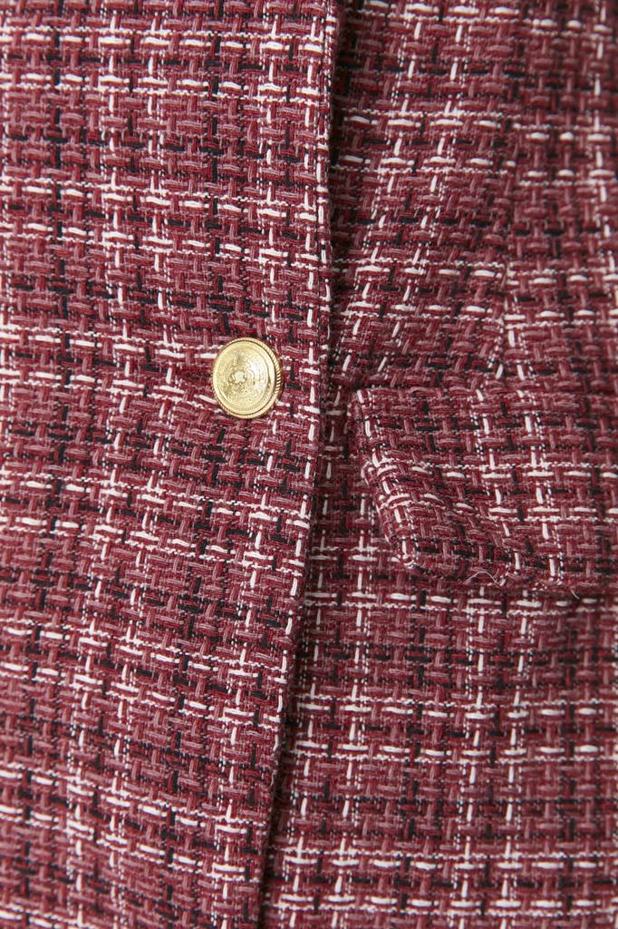 Women's Dress New Season Fashion Black Skirt Flounced Button Detailed Tweed Woven Dress