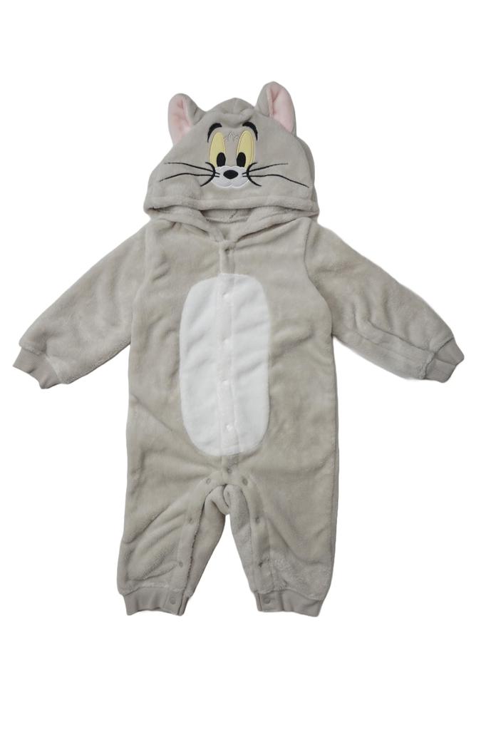Tom and Jerry Costume Fluffy Fleece Baby Clothes for Boys and Girls Coveralls,