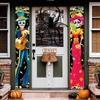 Хэллоуин Мексиканский День Мертвых Вечеринка Крыльцо Подвесной Дверной Занавес Баннер Подвесной Знак Крыльцо Домашний Хэллоуин Украшения Инструменты