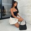 Slim Off Shoulder Mini Dress For Women Folds Splice Bodycon High Waist Dresses Female Summer Sleeveless Beach Sexy Dating Elegant Vacation Dress Woman