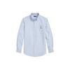 Polo SS23 Solid Color Logo Embroidered Long Sleeve Shirt Men Shirts Blue MNPOWOV16822869-999