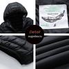 8XL Men New Autumn Winter Thick Warm Windproof Waterproof Parkas Jacket Coat Mens Hooded Casual Outwear Detachable Hat Outfits Parkas Coat Male