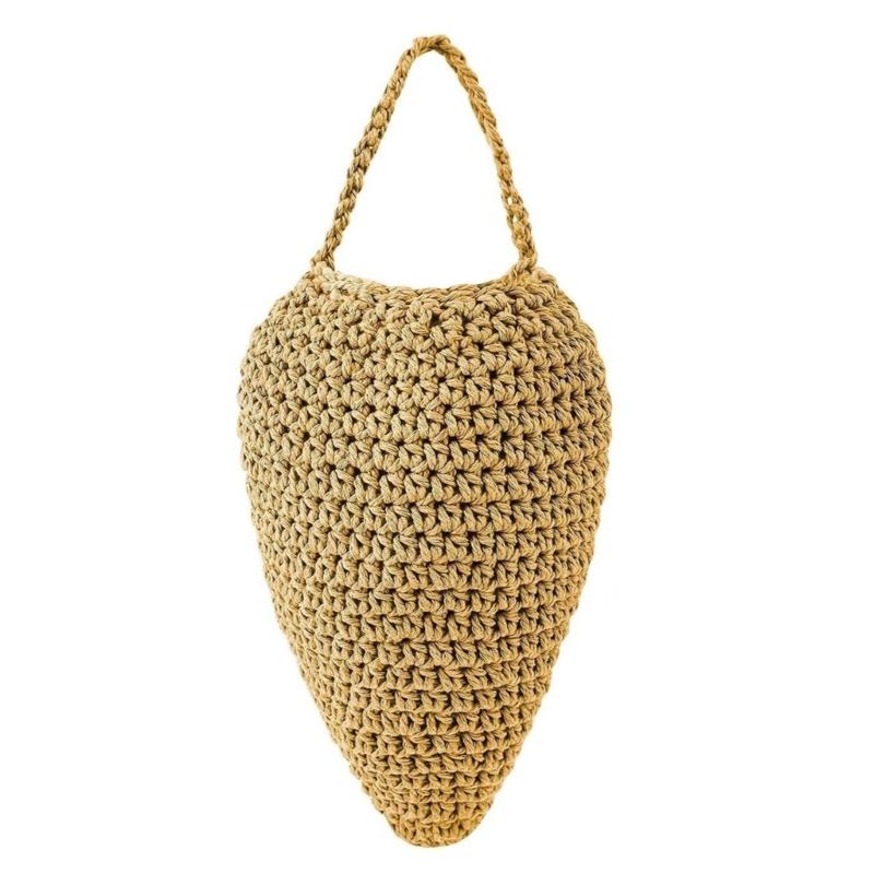 Large Crochet Wasp Nest Decoy Faux Hanging Fake Hornet Nest Wasp Intimidate for Outdoor Garden Yard Camping Eaves
