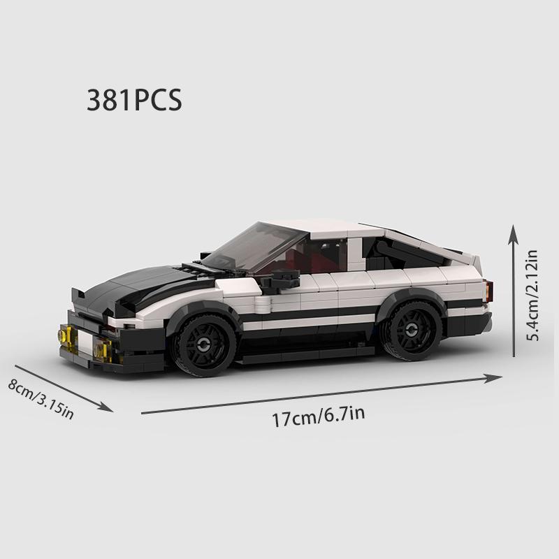 Городской автомобиль Скоростной гонщик MOC Ae86 GT-Apex Модель автомобиля Конструктор Кирпич Гонки Initial D Суперкар Гараж Рождественский подарок Игрушки