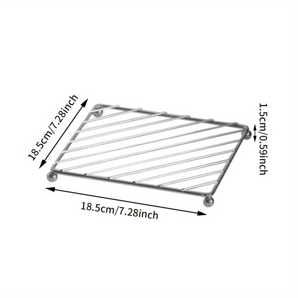 1 шт. Утолщенная подставка под кастрюлю из нержавеющей стали, изоляционная подставка, полка, универсальная пароварка для домашней кухни, защита от ожогов, сушилка для посуды, многофункциональный слив