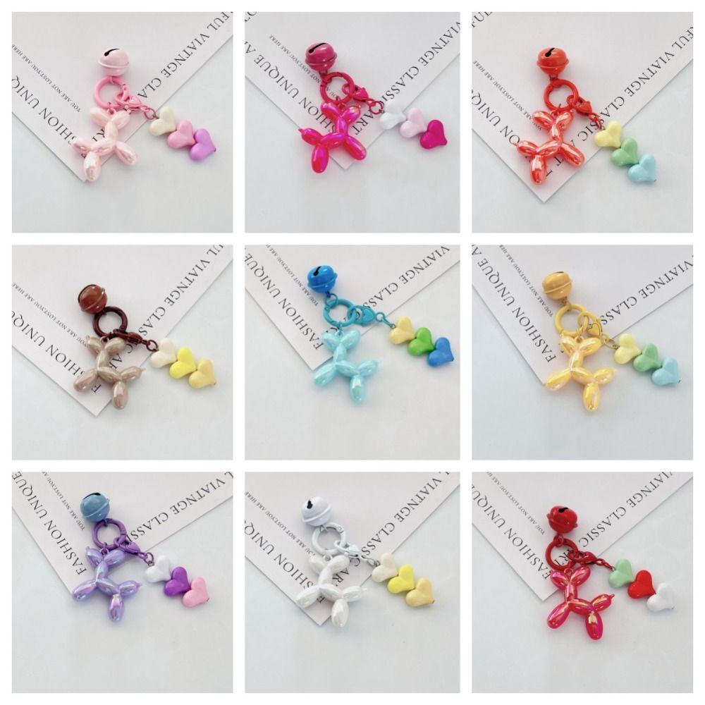 Cute Jelly Dog Key Chain Kawaii Love Puppy Keyring Creative Dog Balloon Keychain  Car Key