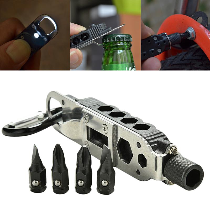 Mini Multifunctional Keychain Edc Outdoor Portable Stainless Steel Pocket Tools