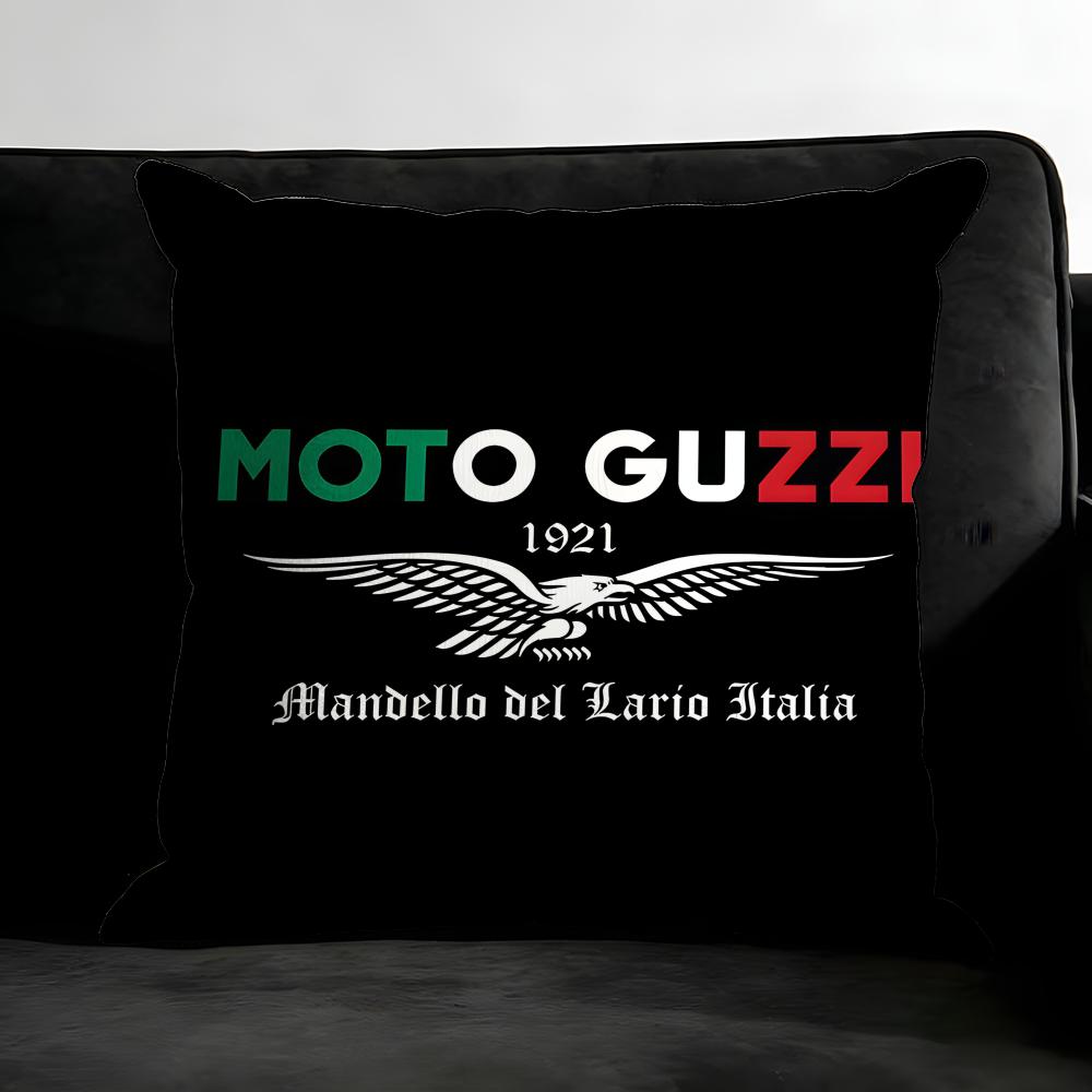 M-Moto Guzzii Логотип Наволочка Подушка Ультра Мягкая Кожевенная Ткань Облачный Комфорт и Скрытая Молния