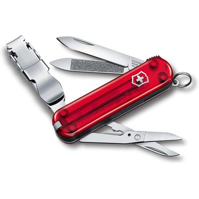 Victorinox Кусачки для ногтей 580 Полупрозрачный красный Нержавеющая сталь Кусачки для ногтей с пилкой и ножницами 8 функций Аварийный инструмент