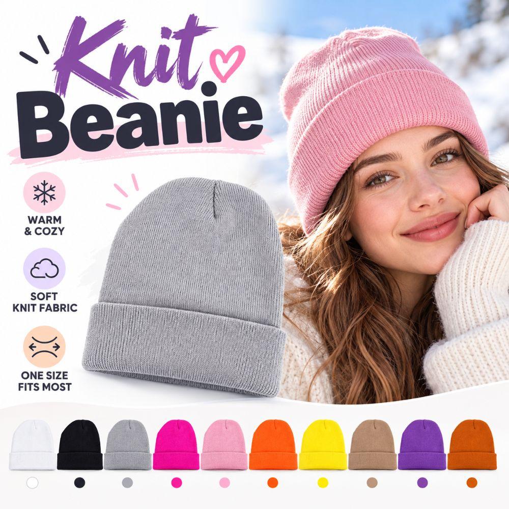 High Stretch Knit Beanie Solid Skull Cap New Winter Hat Daily Wear