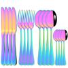 Quality Stainless Steel 16Pcs Multicolor Cutlery Set Luxury Tableware Knives Forks Spoons Set Kitchen Western Dinnerware Set