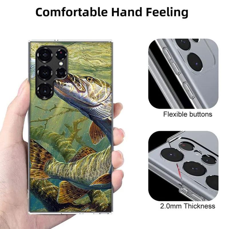 Fishing Gear Fish Cases Phone Case for Samsung Galaxy S26 Ultra S25 Edge S24 S23 FE S21 Plus S20 S22 S10 Cover TPU Capa Shell Sh