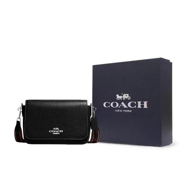 New COACH Leather Crossbody Bag, Shoulder Bag Women's Black CH252-SVA47